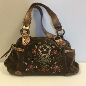 Brown Velvet Purse